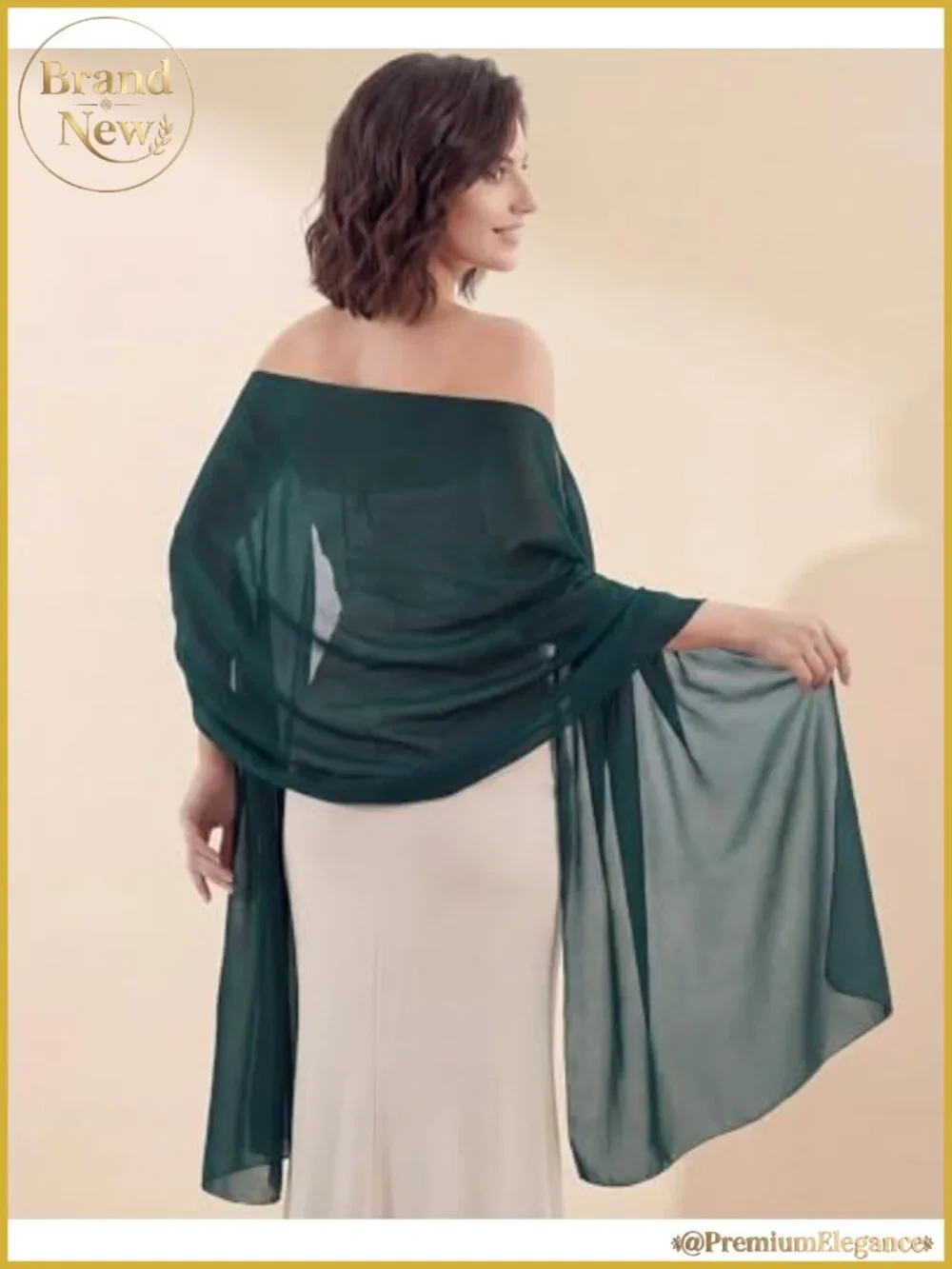 Chiffon Shawl Wrap for Evening Dresses Wedding Formal Sheer